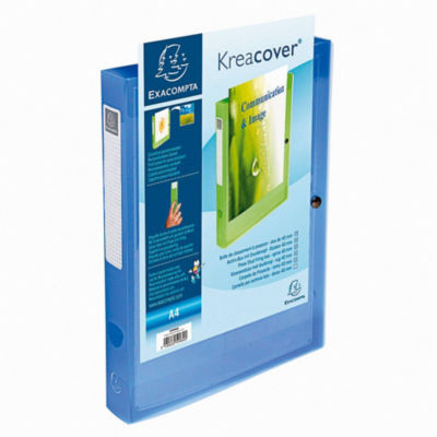 BOITE A PRESSION EXABOX PP BLEU TRANSP.