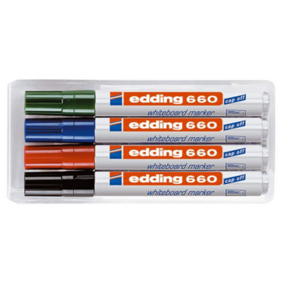 LOT 4 MARQUEURS EFFACABLES EDDING 660