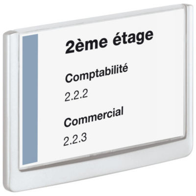 PLAQUE PORTE CLICK SIGN A5 BLANC