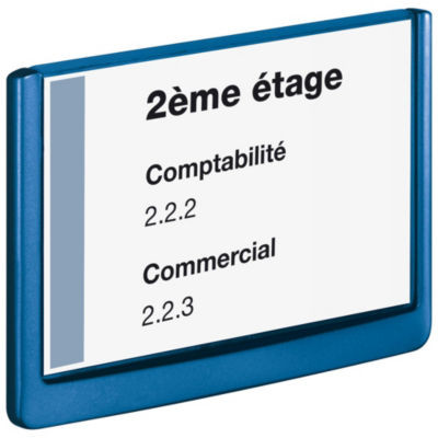 PLAQUE PORTE CLICK SIGN A5 BLEU