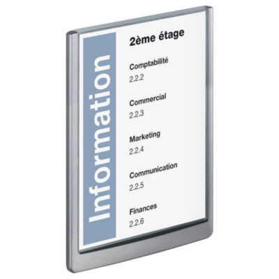 PLAQUE PORTE CLICK SIGN A4 GRIS