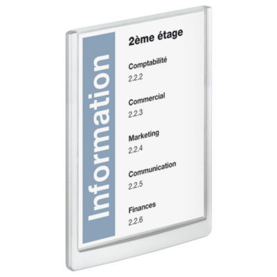 PLAQUE PORTE CLICK SIGN A4 BLANC