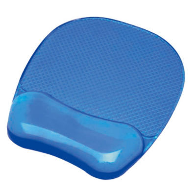 TAPIS SOURIS REPOSE POIGNET GEL BLEU