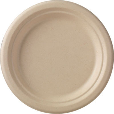 LOT 50 ASSIETTES 18CM BAGASSE MARRON