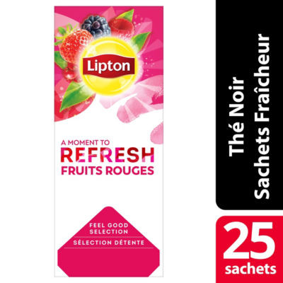 BOITE 25 SACHETS THE LIPTON FRUIT ROUGE