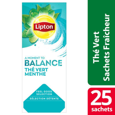 BOITE 25 SACHETS THE VERT MENTHE LIPTON