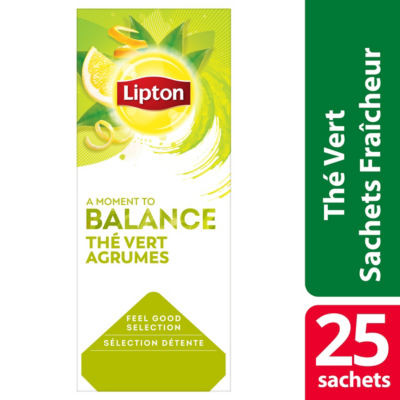 BOITE 25 SACHETS LIPTON VERT AGRUME