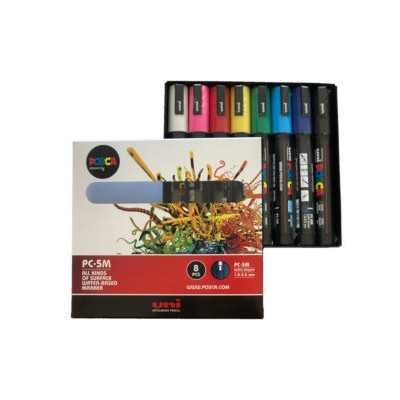 BOITE 8 MARQU.POSCA POINTE OGIVE