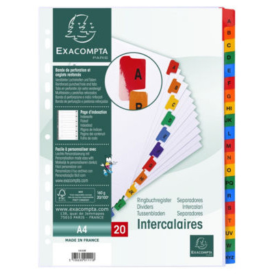 JEU INTERC ALPHA CARTE BL 160G 20T A4