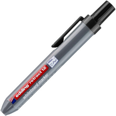 MARQUEUR EFFAÇABLE NOIR RETRACTABLE E12