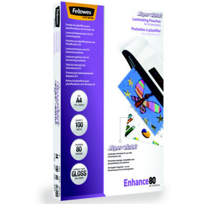 100 POCHETTES A4 80 MICRONS SUPERQUICK