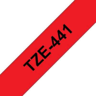 RUBAN 8MX18MM ROUGE TEXTE NOIR BROTHER
