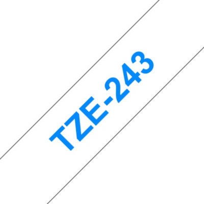 RUBAN 8MX18MM BLANC/TEXTE BLEU BROTHER
