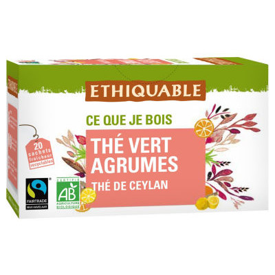 BTE 20 SACHETS THE VERT AGRUMES