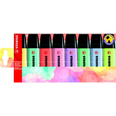 LOT 8 STABILO BOSS ORIGINAL PASTEL ASS