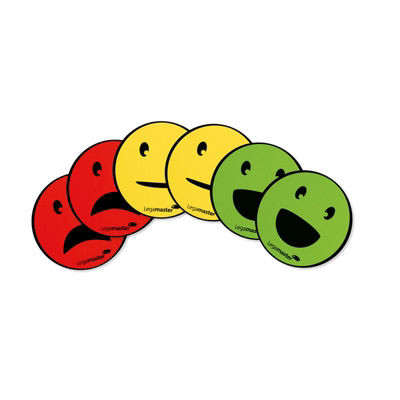 LOT 6 EMOTICONES MAGNETIQUES 50MM