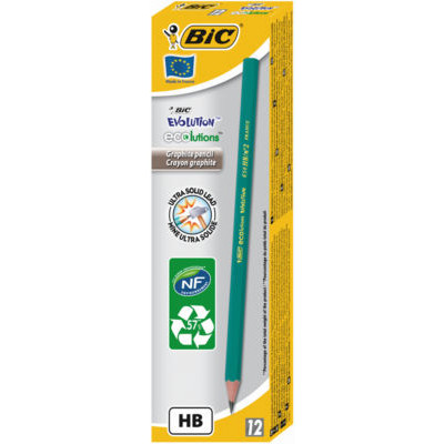 BTE 12 CRAYONS ECOLUTIONS HB