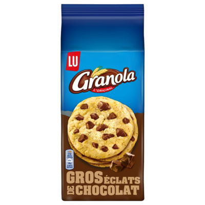LOT 10 PQT GRANOLA COOKIES CHOC 184G