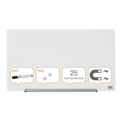 TABLEAU BLANC VERRE NOBO DIAMOND 70X40