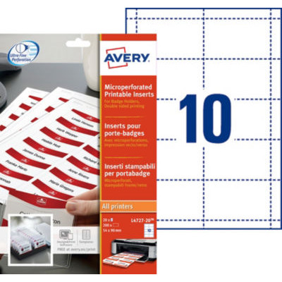 BTE 200 INSERTS BADGES 54X90MM 190G BLC