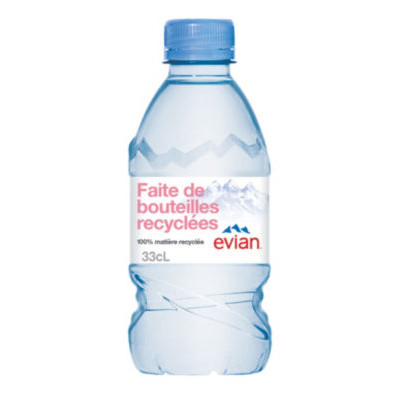 LOT 24 BOUTEILLES EVIAN 33CL 100% RPET
