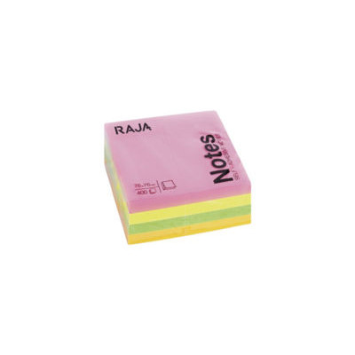 CUBE 400 NOTES RAJA COL NEON 76 X 76 MM