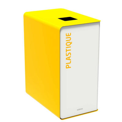 BORNE TRI CUBATRI PLASTIQUE JAUNE 65L
