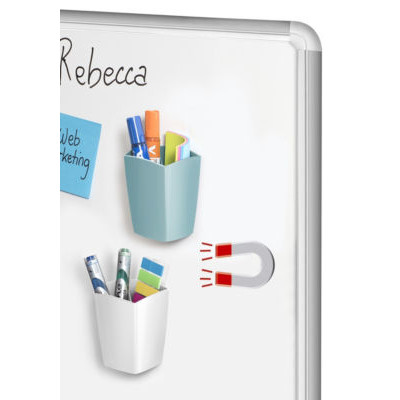 POT A CRAYONS MAGNETIQUE RIVIERA BLANC