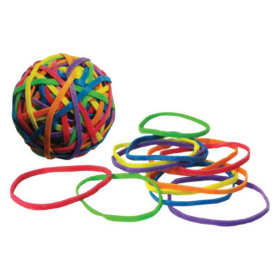 BOULE ELASTIQUE COULEUR 70G 38X3MM 110P