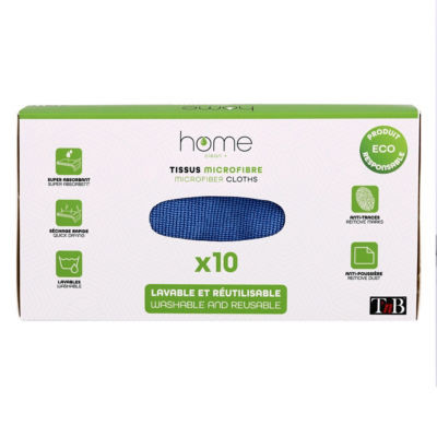 BOITE 10 LINGETTES MICROFIBRE TNB