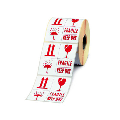 LOT 1000 ETIQUETTES FRAGILE-KEEP DRY