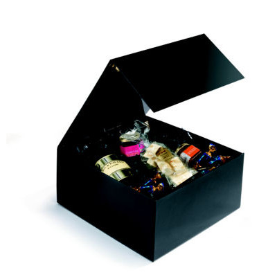 LOT 10 BTE CADEAU NOIR 22,5X22,5X10,5
