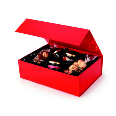 LOT 10 BTE CADEAU ROUGE 37,5X26,5X6,5