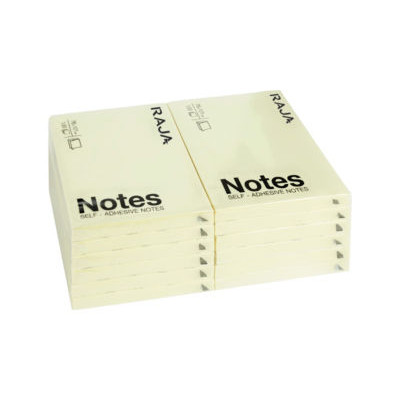 LOT 12 NOTES RAJA 100F JAUNES 127 x 76