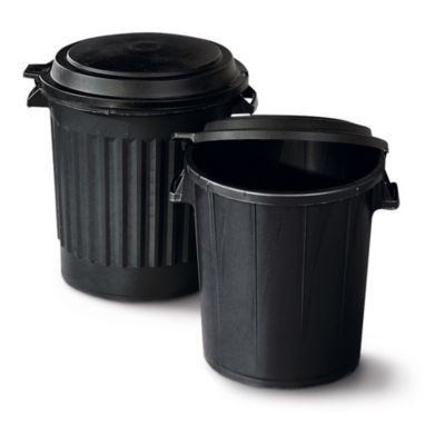 POUBELLE PLASTIQUE NOIRE 50L