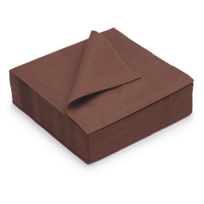 LOT 50 SERV OUATE 2 PLIS 33X33CM CHOCO