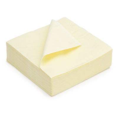 LOT 50 SERV OUATE 2 PLIS 33X33CM CREME