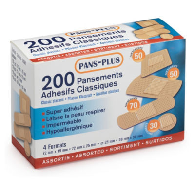 BOITE 200 PANSEMENTS ASSORTIS