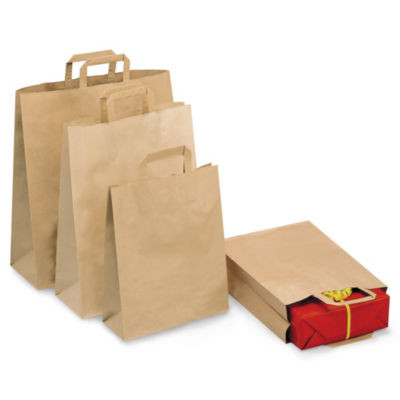 LOT 250 SACS KRAFT BRUN 26x14x30CM
