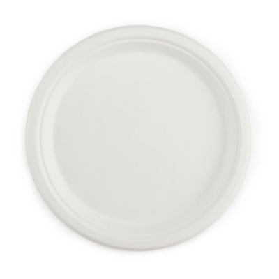 LOT 50 ASSIETTES RONDES BAGASSE BL 17CM