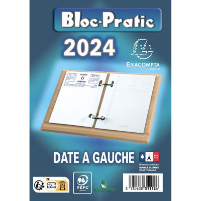 BLOC DATE A GAUCHE EXACOMPTA