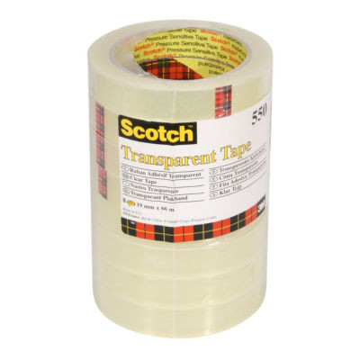 LOT 8 ADHESIFS SCOTCH TRANSPAR TAPE L66