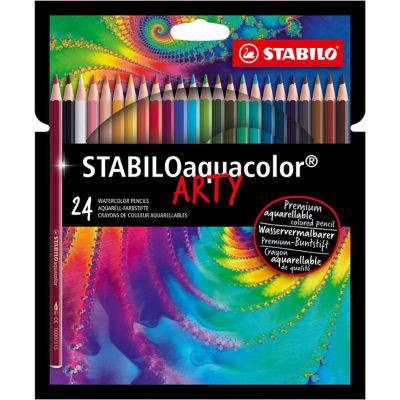 ETUI 24 CRAYONS STABILO AQUACOLOR ARTY