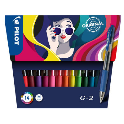 POCH 14 STYLO GEL G-2 0,7 COULEURS ASS