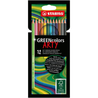 ETUI 12 CRAY COULEUR GREENCOLORS ARTY