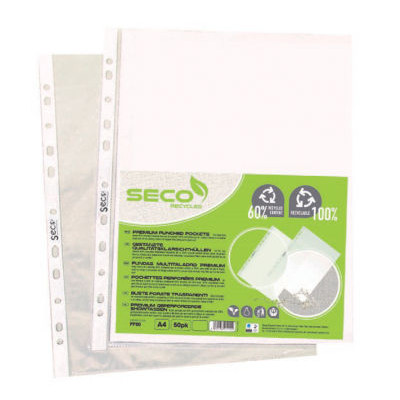 PQT 50 POCH PERF TRANSP SECO A4 8/100