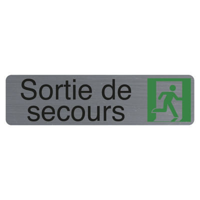 PLAQUE SORTIE DE SECOURS ADHESIVE