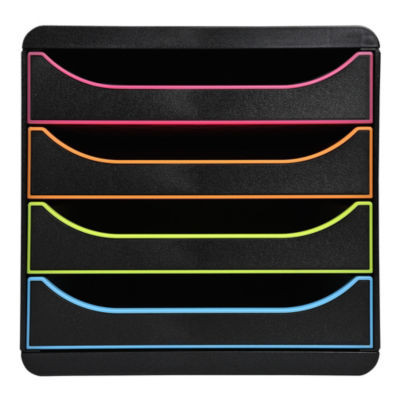 MODULE BIG BOX BLACK OFFICE 4 TIROIRS