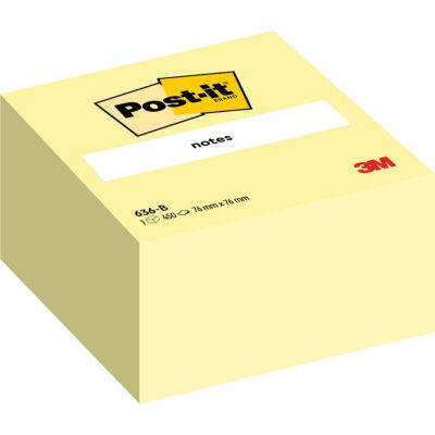 CUBE POST-IT 76X76MM JAUNE