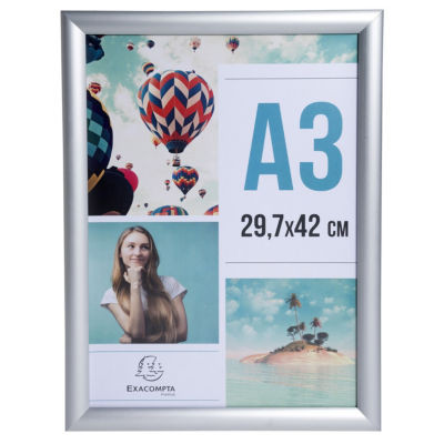 CADRE MURAL A3 EXACRYL ALUMINIUM/CRISTAL